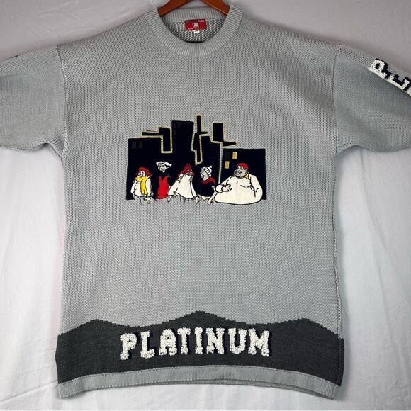 Vintage 90"s Rare Fubu Platinum Fat Albert Sweater Mens 1X Junkyard Gang Velvet - Picture 14 of 16